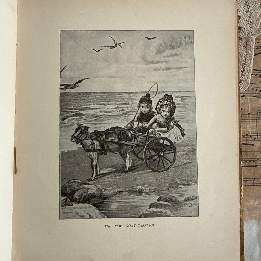 1890年アンティーク美しい挿絵の絵本アーネストニースター洋書ジャンクジャーナル