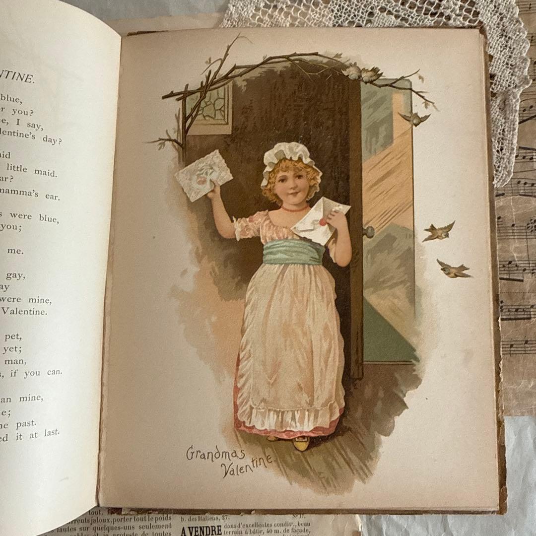 1890年アンティーク美しい挿絵の絵本アーネストニースター洋書ジャンクジャーナル