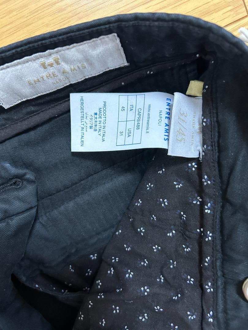 新品・未使用 アントレアミ entre amis アントレアミ チノパン 黒
