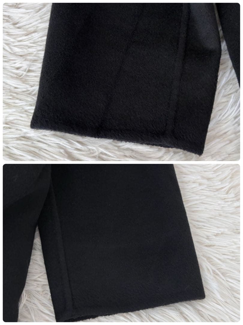 タグ付き✨PLST ウールブレンドリバーロングコート　ブラック