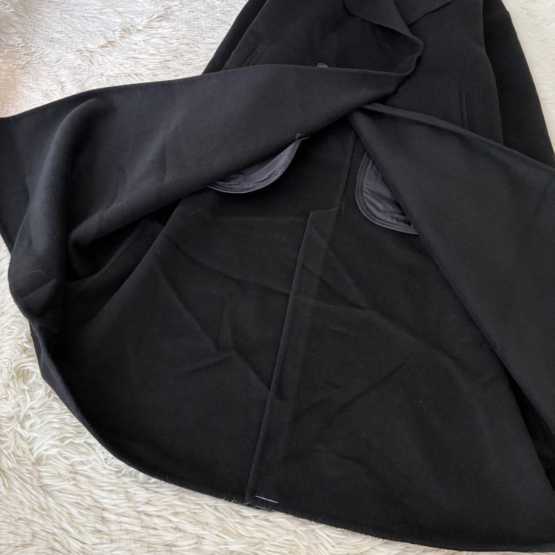 タグ付き✨PLST ウールブレンドリバーロングコート　ブラック