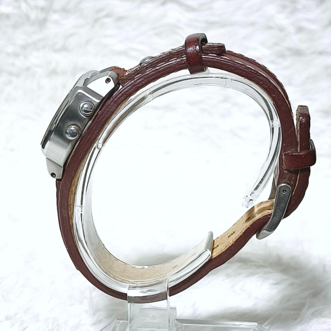 良品✨ FOSSIL BIG TIC フラワー 花 腕時計 レザー 稼働品 廃盤