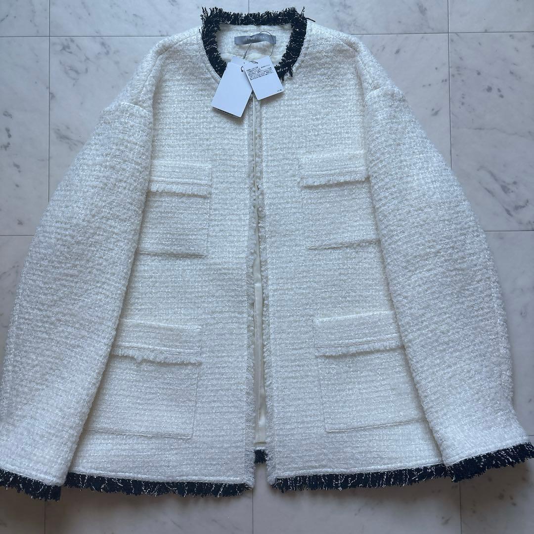 現行　セオリーリュクス ツイードジャケットCosetteNadieJacket