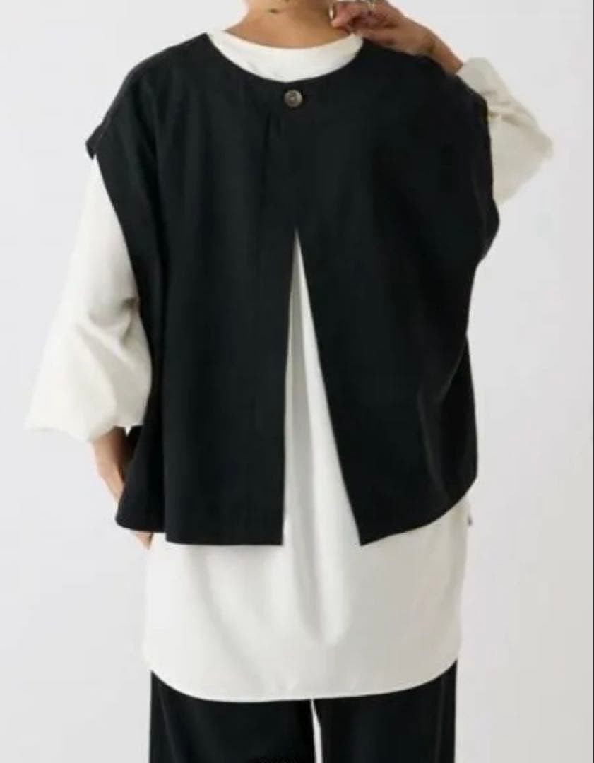 r*i様 BEARDSLEYビアズリー✳︎リネンショートベスト✳︎2025SS✳