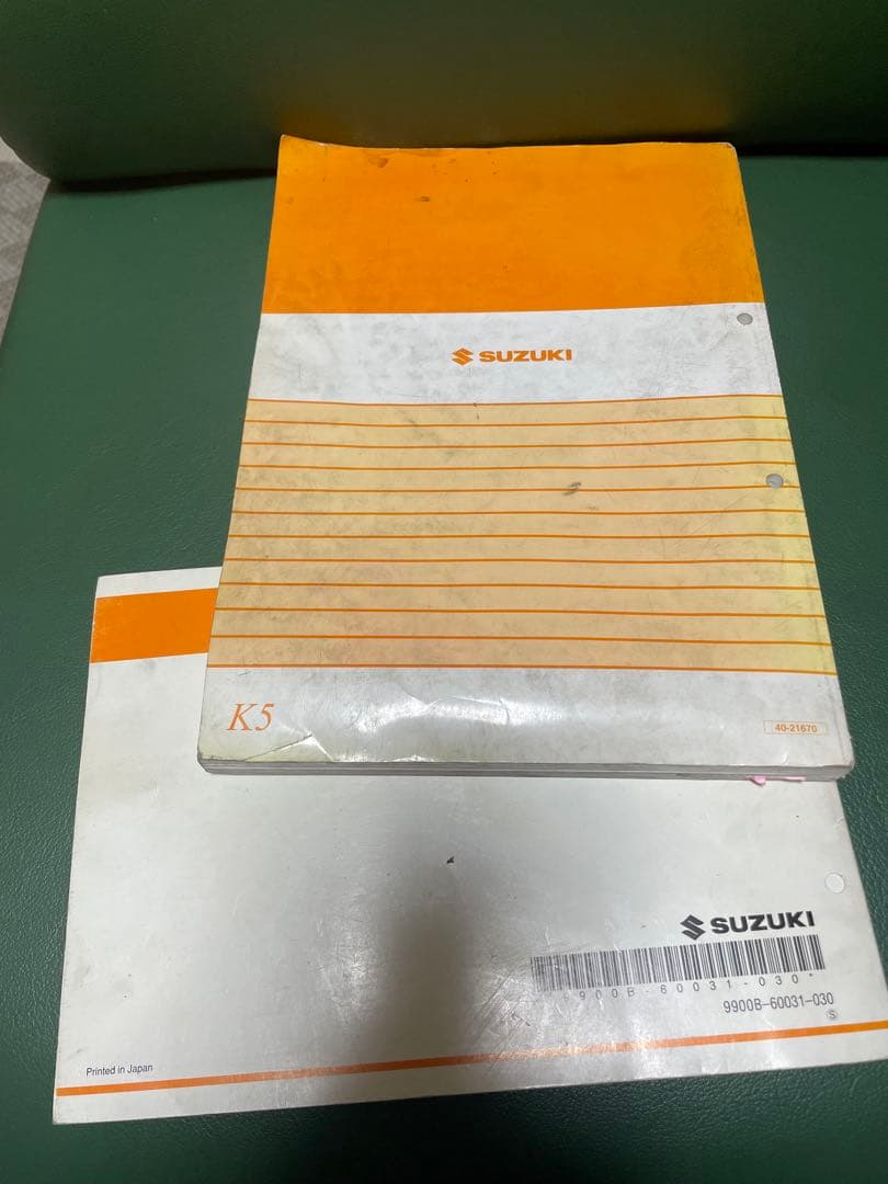 ２冊セット　アドレスv125 K5のマニュアル　パーツリストはK5からK9