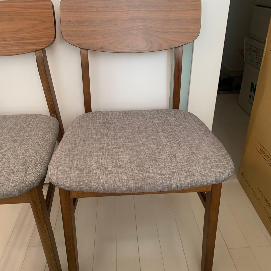 ニトリ　ダイニングチェア(フィルンOC MBR/GY)　2脚