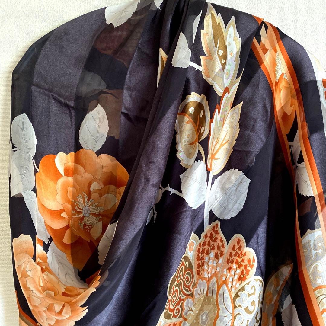 LEONARD 大判シルクストール　美品　レア　イタリア製