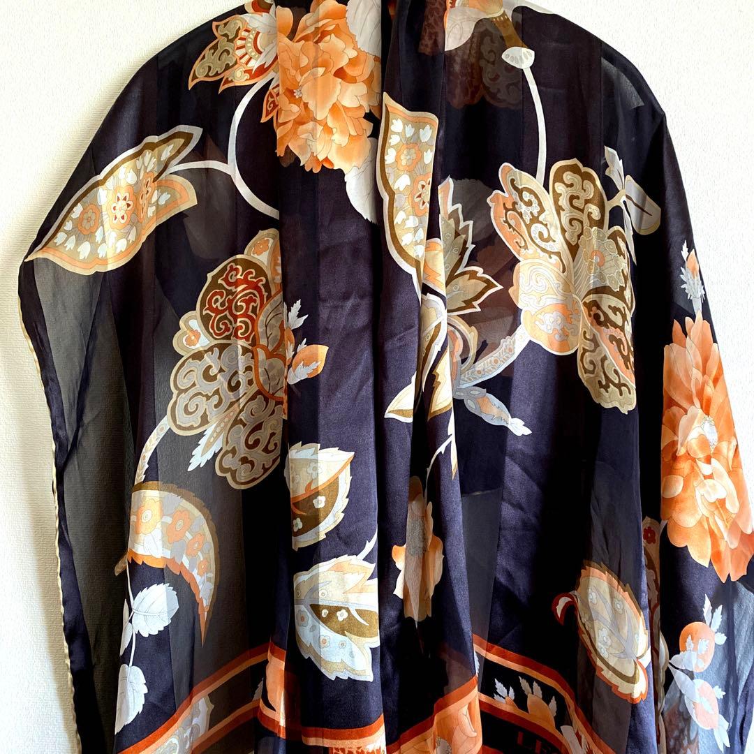 LEONARD 大判シルクストール　美品　レア　イタリア製