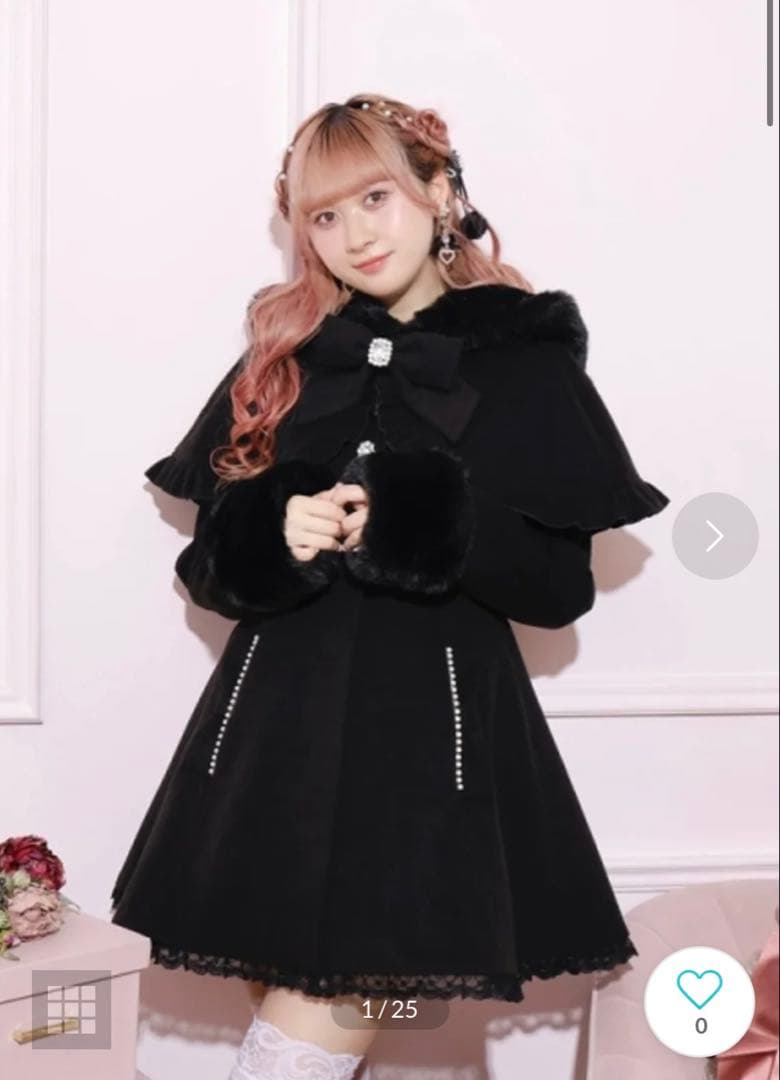 NOEMIE(ノエミー) ドーリーフードケープフレアコート