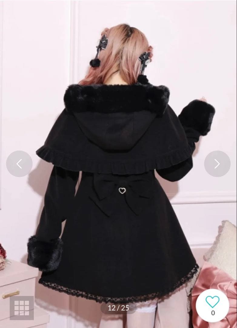 NOEMIE(ノエミー) ドーリーフードケープフレアコート