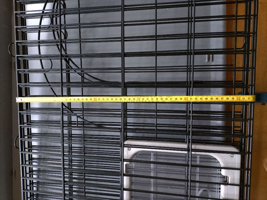 キャットケージ 大きめ 黒 金属製 3段棚付き