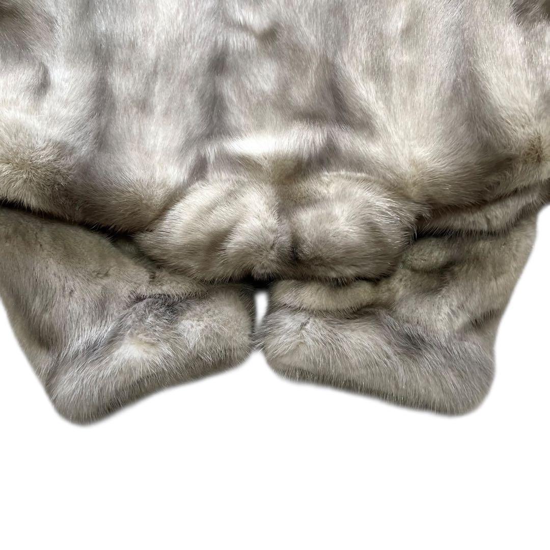 着丈90cm サファイアミンク サガミンク リアルファー 本毛皮 なめし柔らか