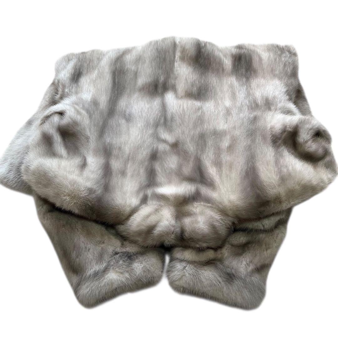 着丈90cm サファイアミンク サガミンク リアルファー 本毛皮 なめし柔らか