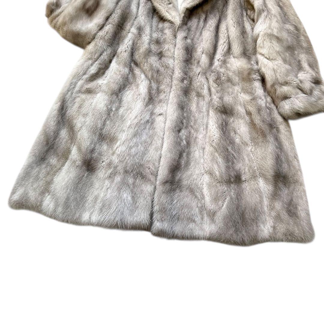 着丈90cm サファイアミンク サガミンク リアルファー 本毛皮 なめし柔らか