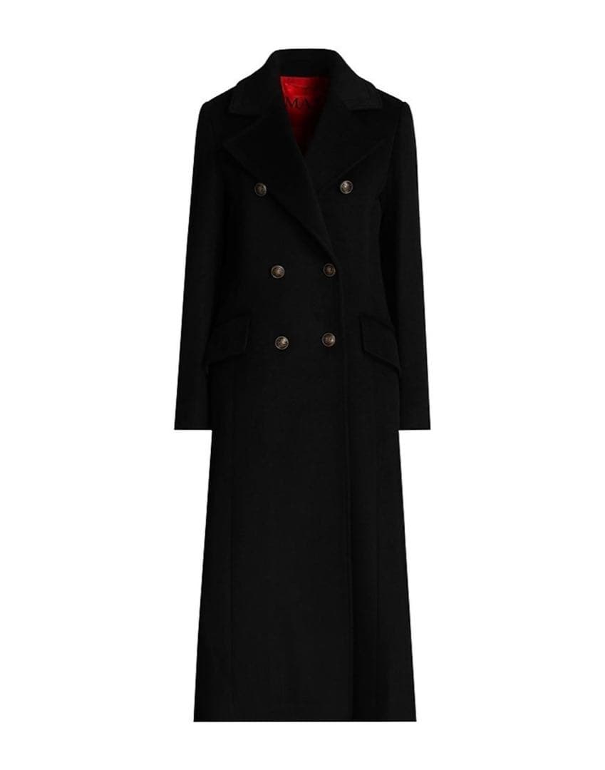 新品未使用Max &CO黒 ウール ダブルブレスト チェスターロングコート