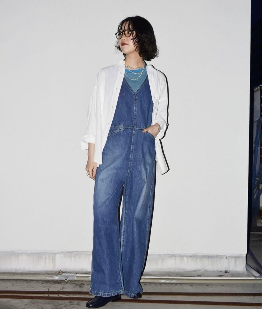 【新品タグ付き】 現行品　Johnbull デニムワークオールインワン　M