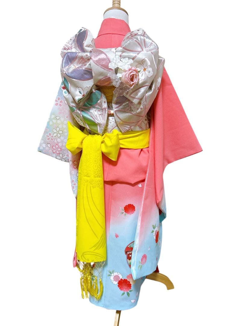 ピンク×水色♡七五三　7歳　女の子　フルセット　一式