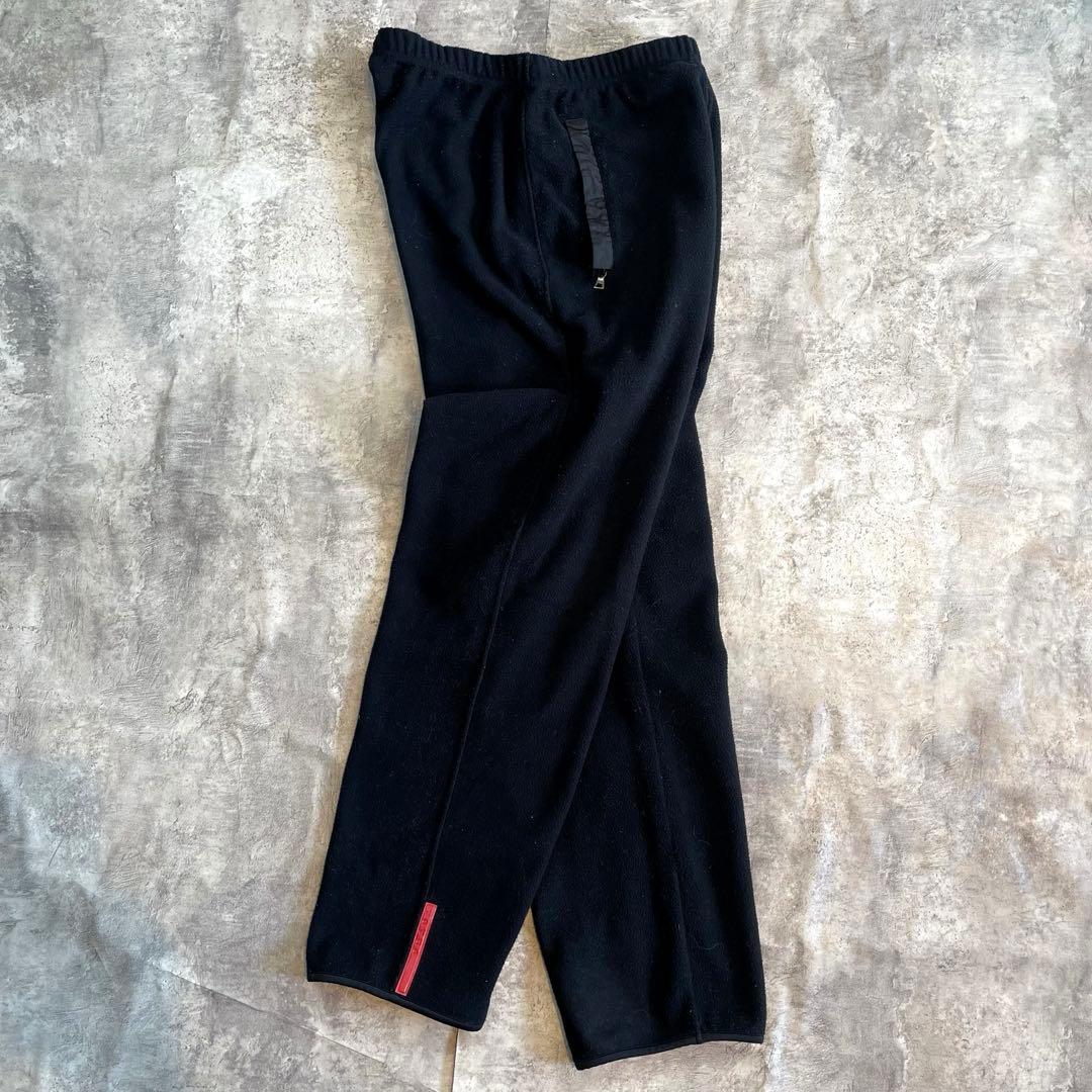 PRADA プラダ フリースパンツ ブラック アーカイブ テック系 メンズ