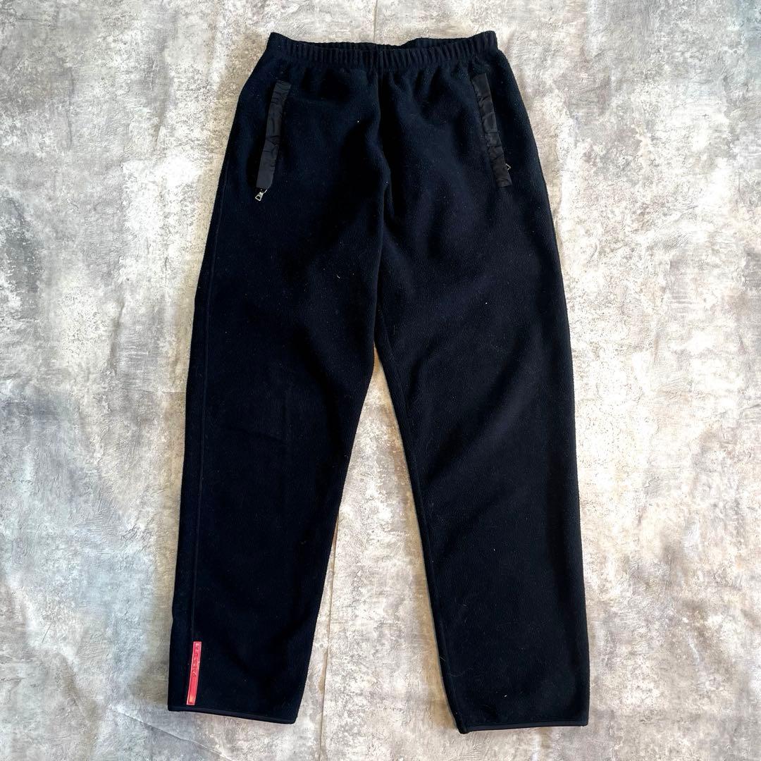 PRADA プラダ フリースパンツ ブラック アーカイブ テック系 メンズ