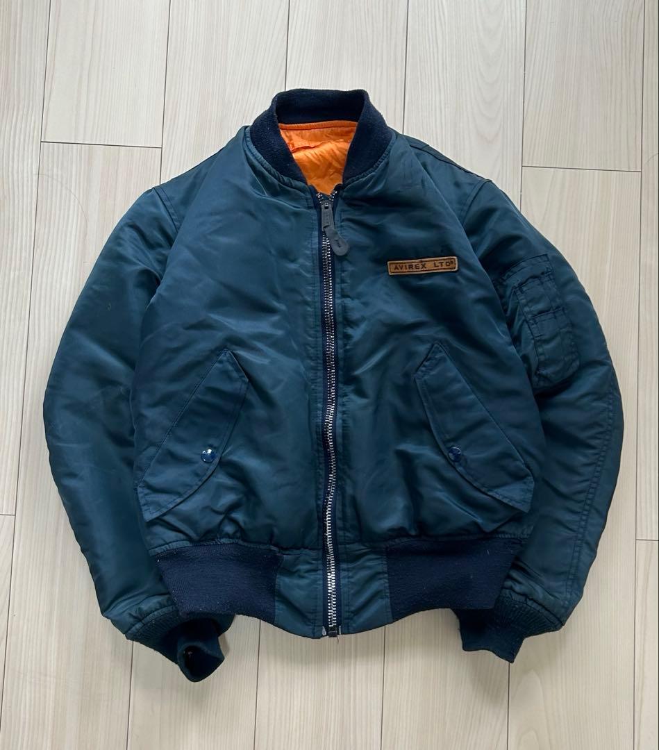 【USA製】AVIREX フライトジャケット MA-1 アーチロゴ　S