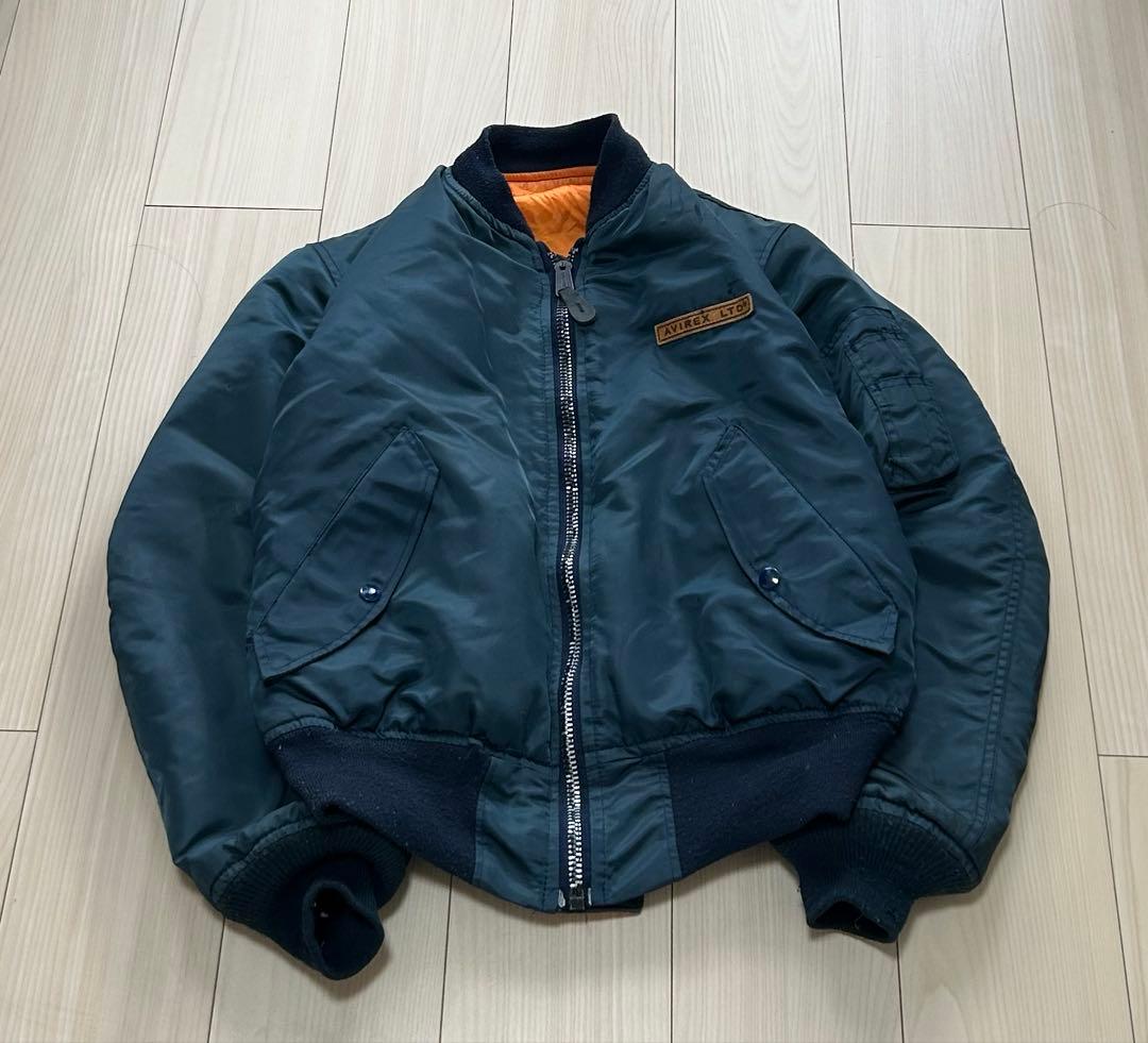 【USA製】AVIREX フライトジャケット MA-1 アーチロゴ　S