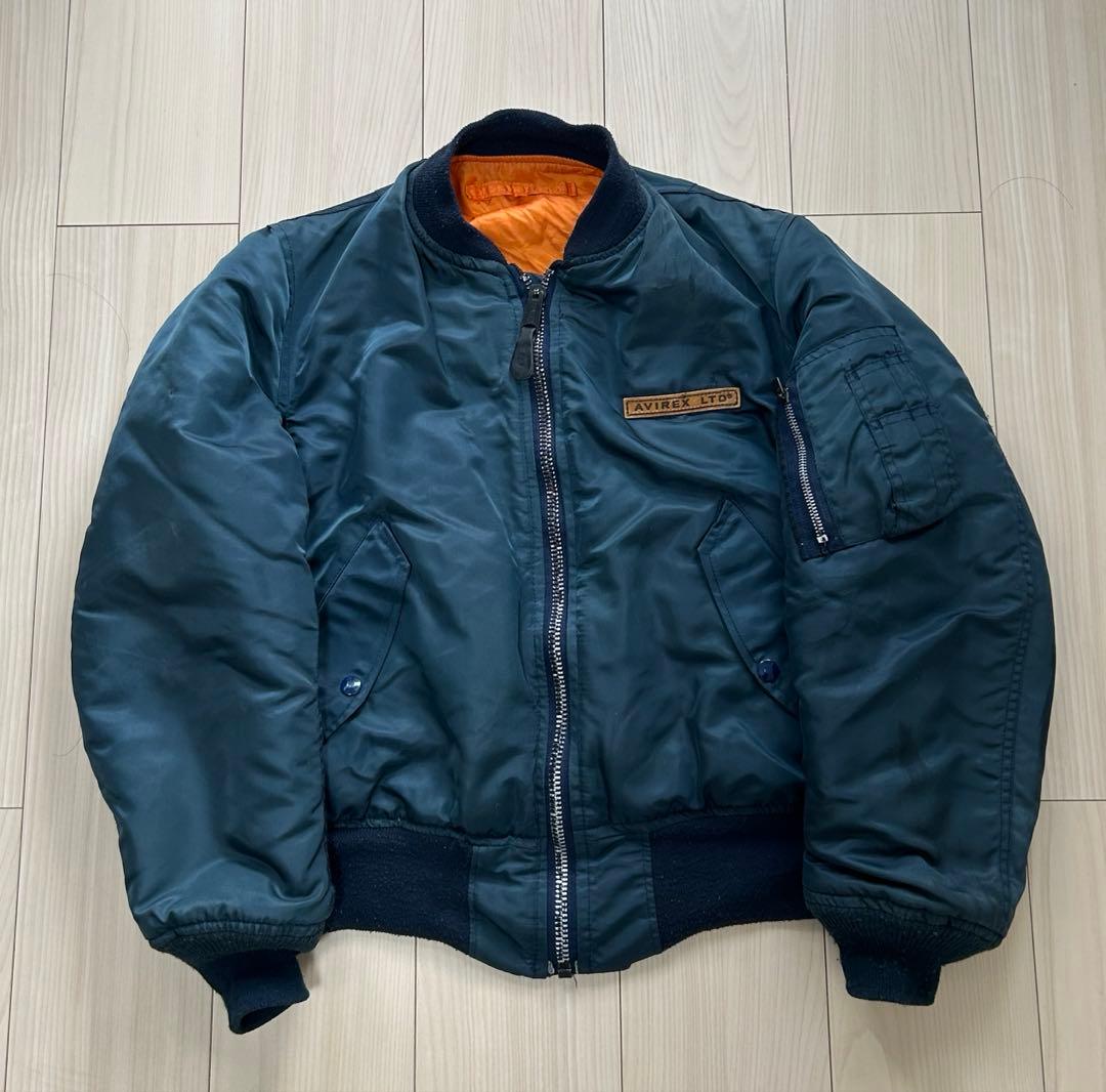 【USA製】AVIREX フライトジャケット MA-1 アーチロゴ　S
