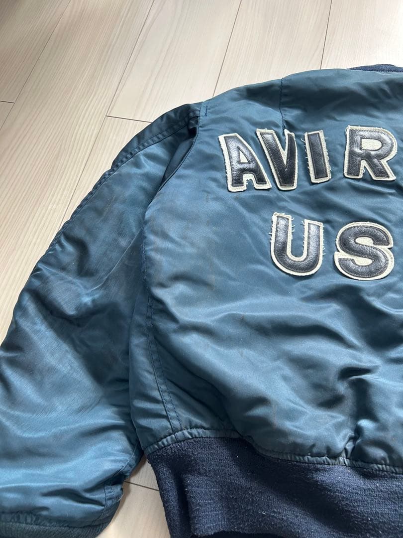 【USA製】AVIREX フライトジャケット MA-1 アーチロゴ　S