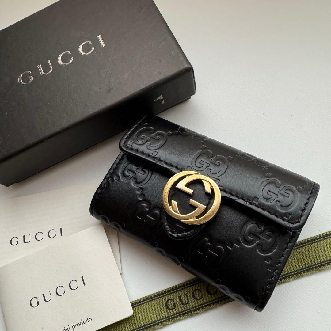 【美品】 99 GUCCI グッチ インターロッキング キーケース