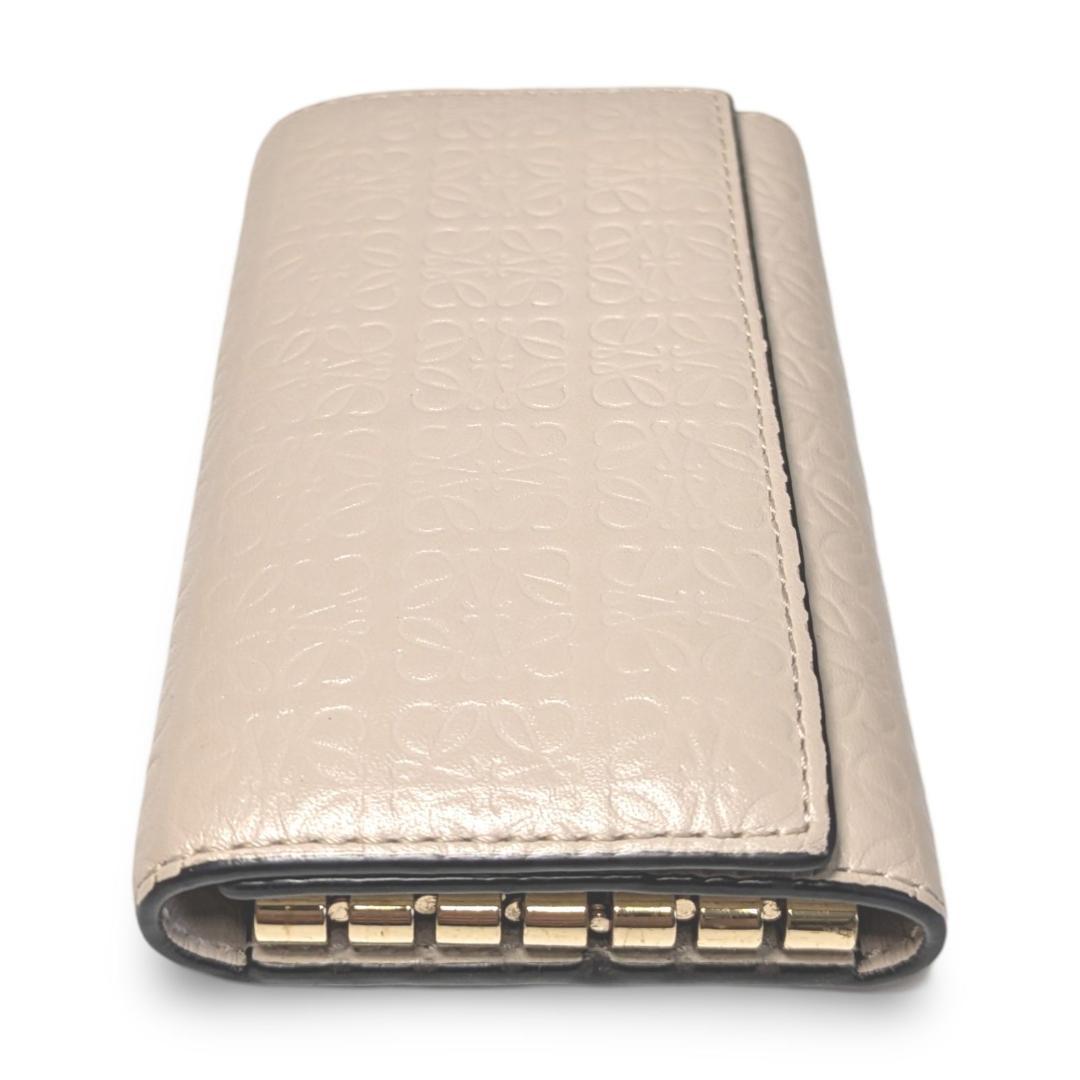 【極美品】LOEWEロエベ　リピートアナグラム　6連キーケース　アイボリー