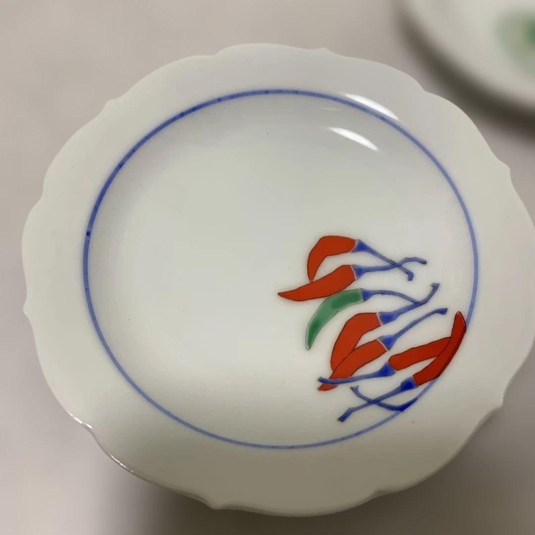 新品　深川製磁　野菜　枯梗渕小皿揃　　小皿 　　豆皿　三箱　　15枚