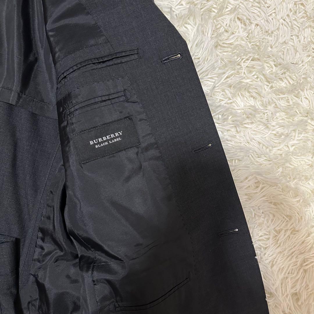 希少 バーバリー ブラックレーベル スーツ セットアップ ウール ボタン ロゴ