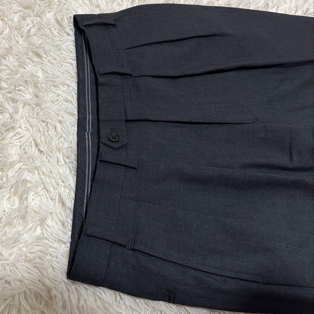 希少 バーバリー ブラックレーベル スーツ セットアップ ウール ボタン ロゴ