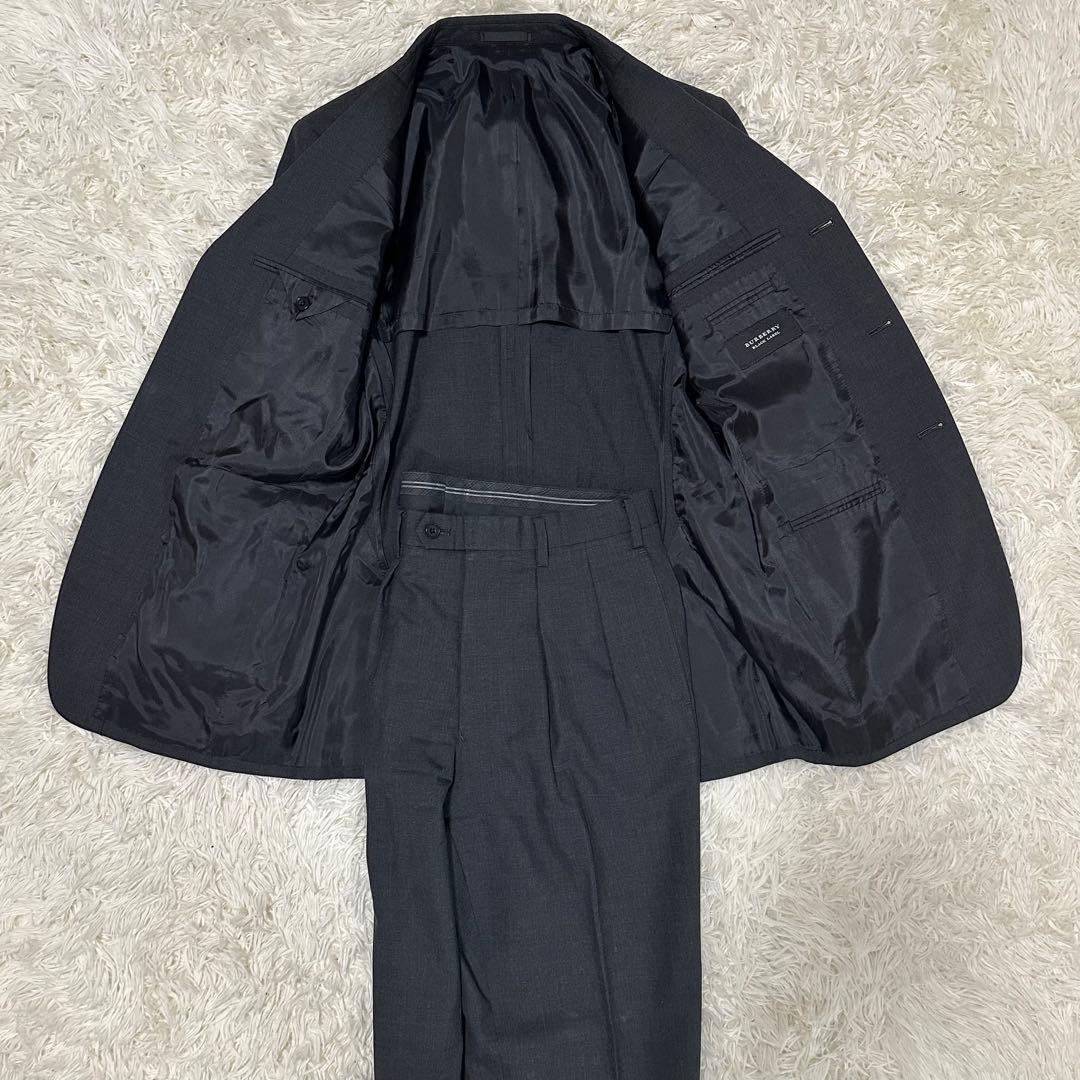 希少 バーバリー ブラックレーベル スーツ セットアップ ウール ボタン ロゴ