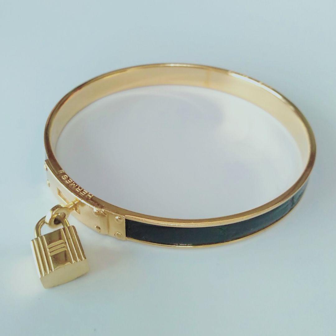 HERMES エルメス ケリー ブレスレット クロコ カデナ