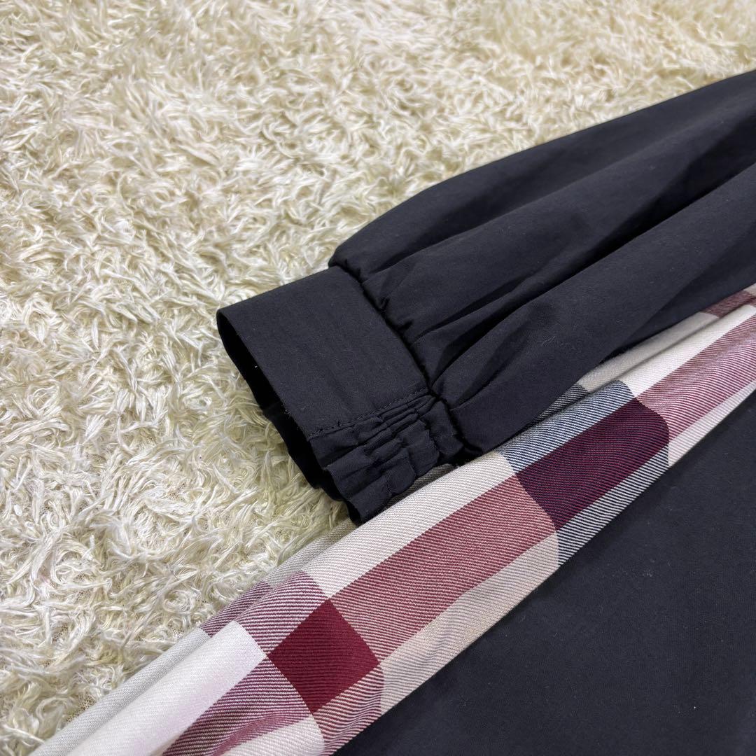 ブルーレーベルクレストブリッジ　プリーツ　サイドリボン　フレア　ロングワンピース