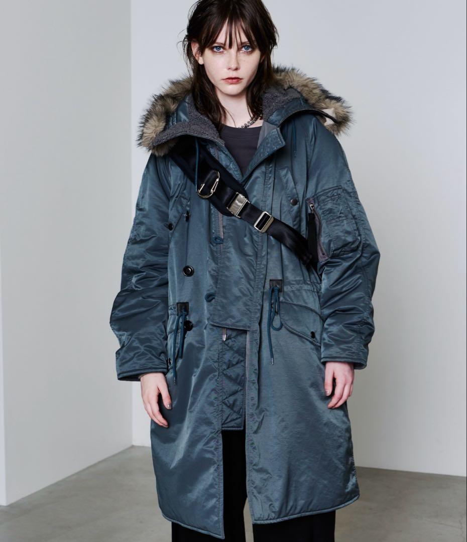 AIVER N3フライトコート グレイッシュブルー MSize