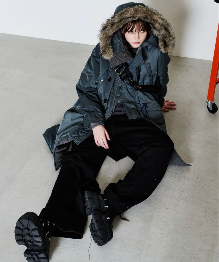 AIVER N3フライトコート グレイッシュブルー MSize