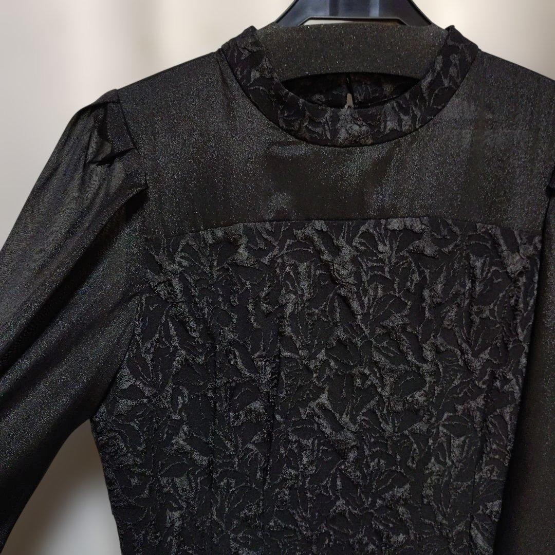 ヤマダヤ リルフェテ ふくれジャガードバックリボンドレス