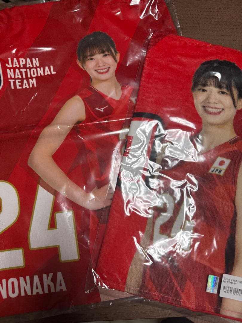 紅*Z様 ネーションズリーグ タオル　巾着　野中瑠衣 女子バレーグッズ　2点