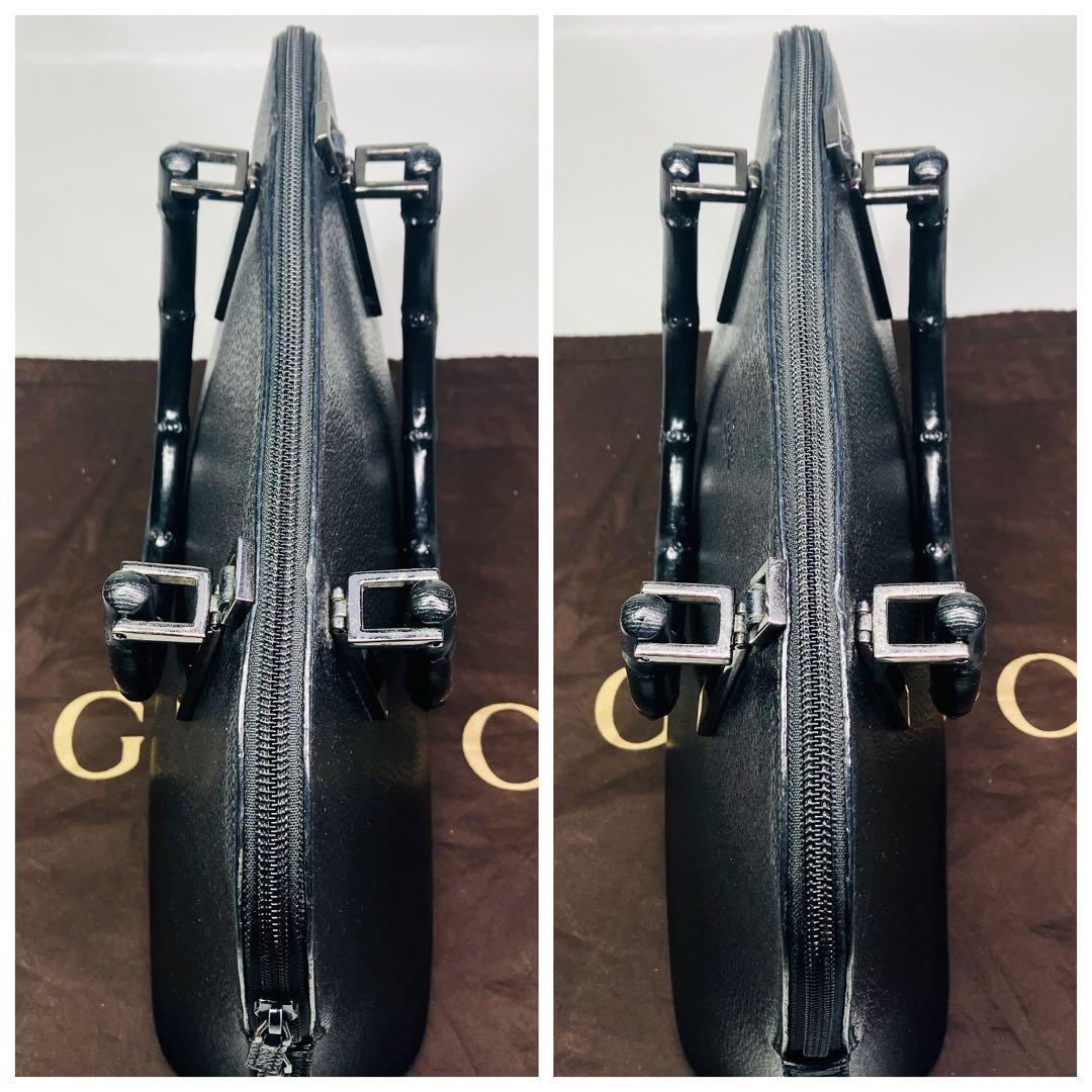 GUCCI グッチ トートバッグ バンブー シルバー金具 A4 収納レディース