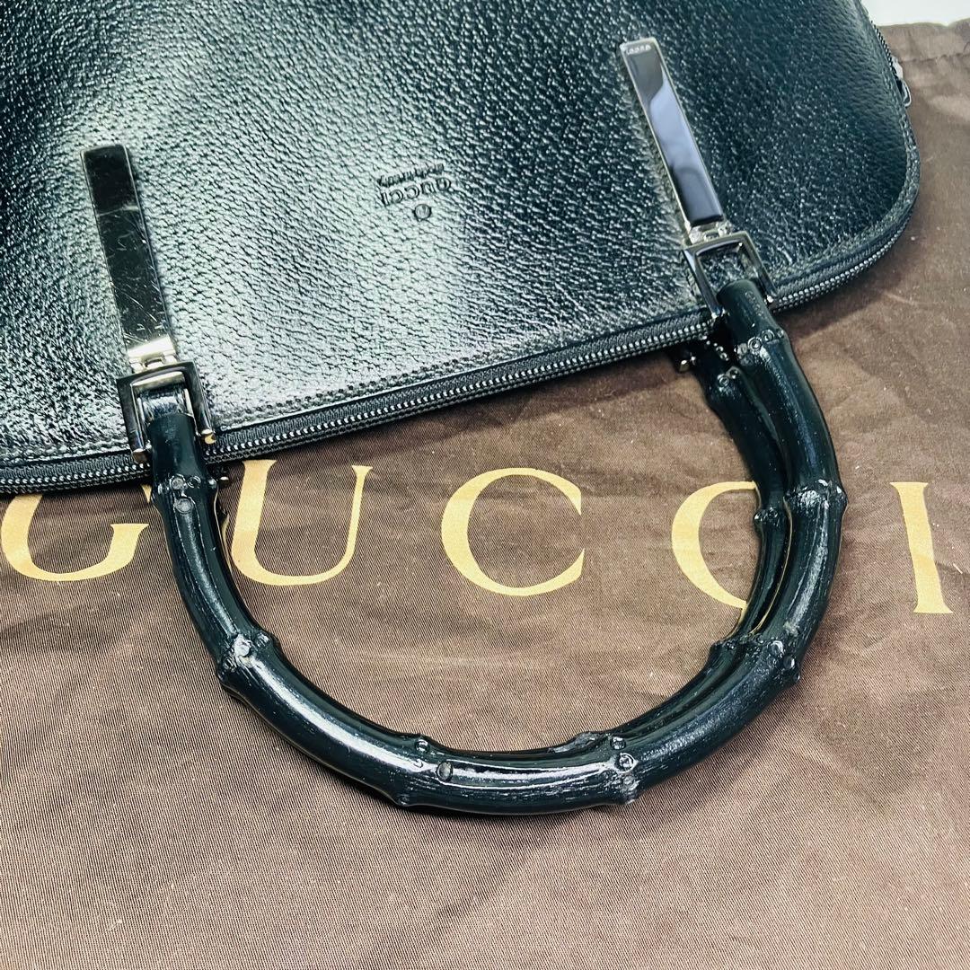 GUCCI グッチ トートバッグ バンブー シルバー金具 A4 収納レディース