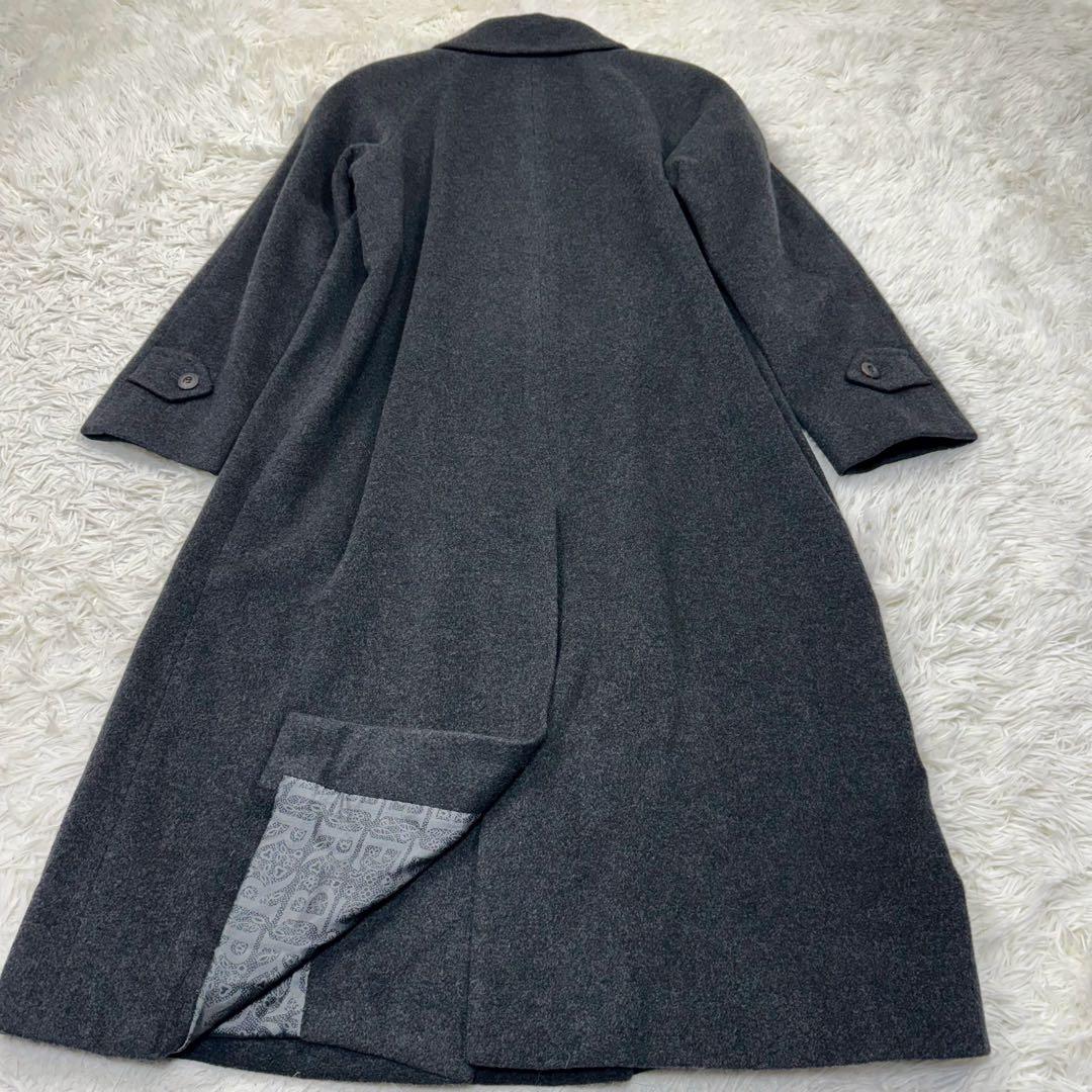 未使用級✨ バーバリーロンドン カシミヤ 裏地総柄 ロングコート 7号 Sサイズ