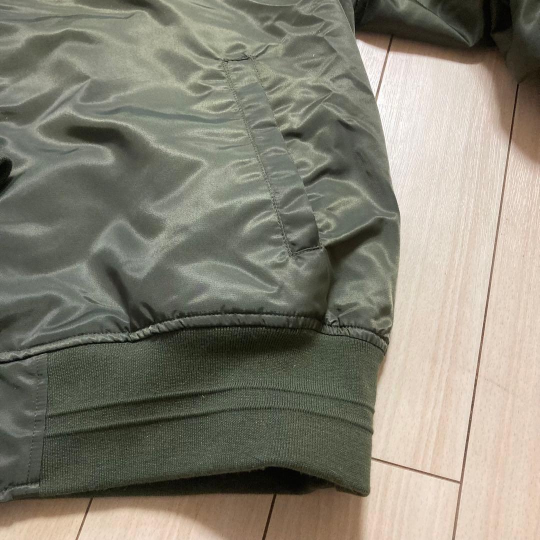 FLAGSTAFF×PEANUTS スヌーピーMA-1刺繍ジャケット カーキ