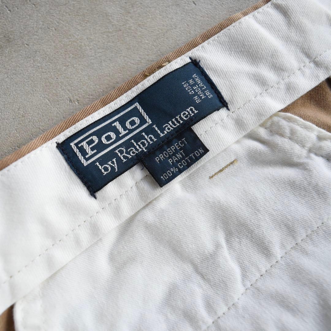 90s ラルフローレン ノータックチノ ポロチノ 未使用 W34 L30