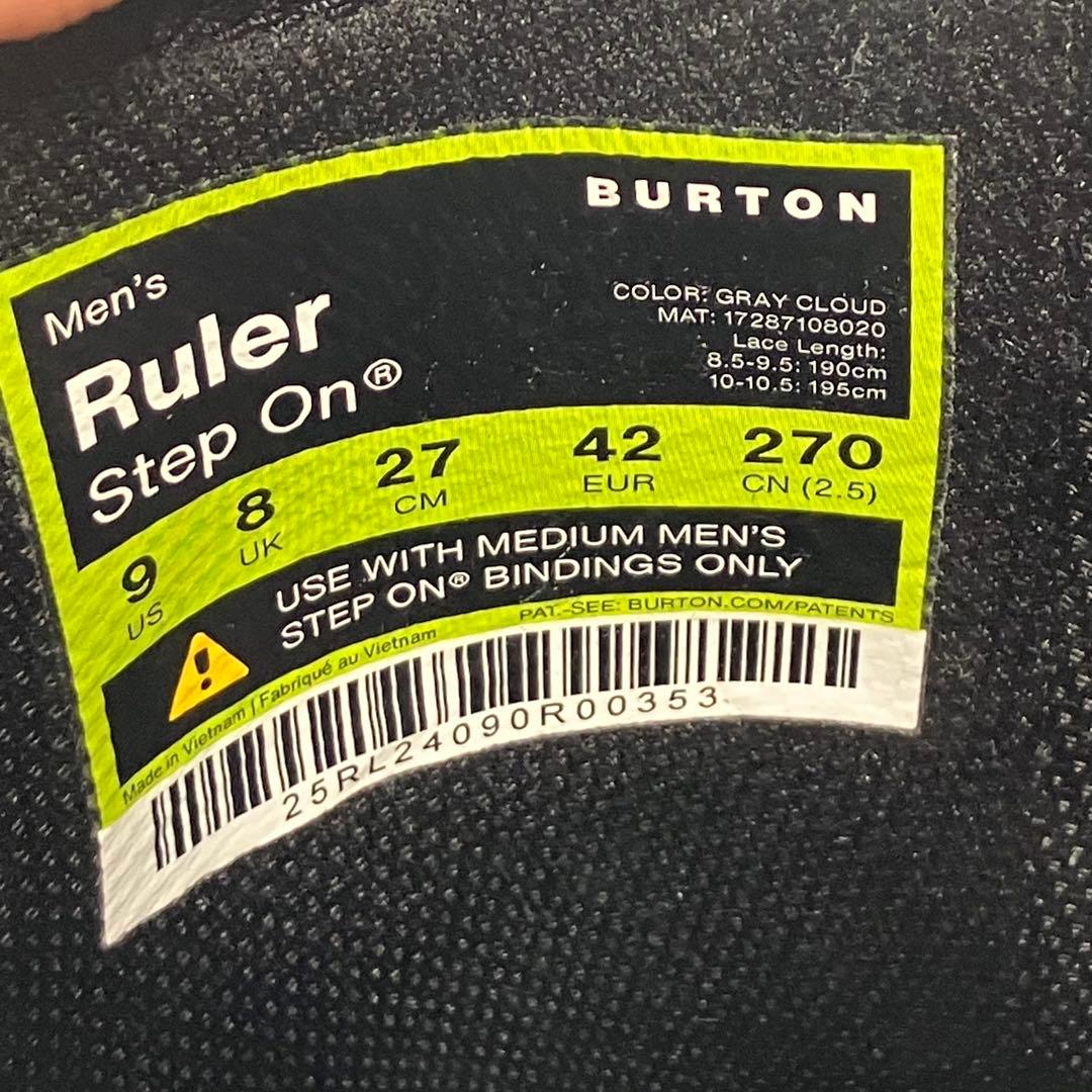 【美品】メンズ Burton ルーラー StepOn スノーボードブーツ27cm
