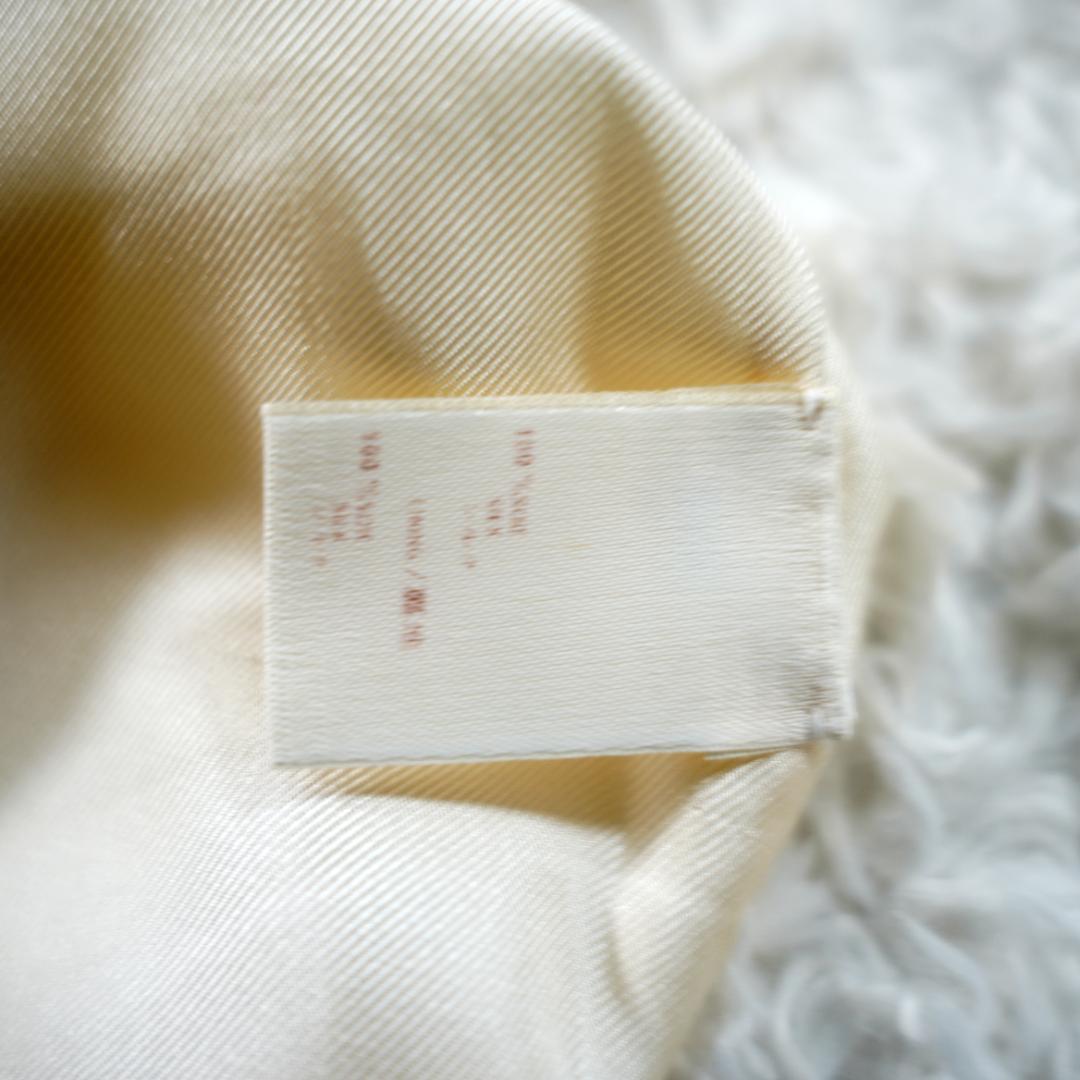 【美品】LOUIS VUITTON　LVロゴ　シルクチェックスカート　グレー