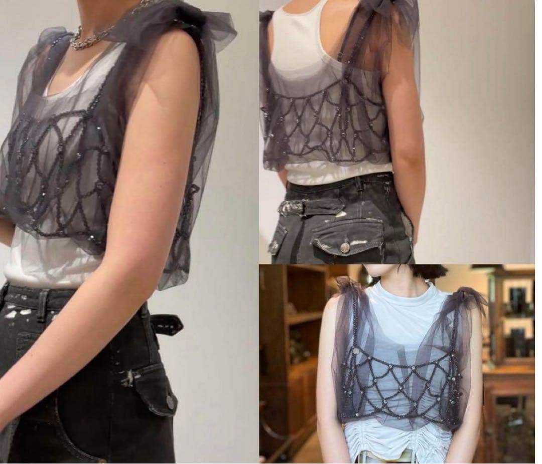 チカ　キサダ　ビスチェchika kisada BLACK