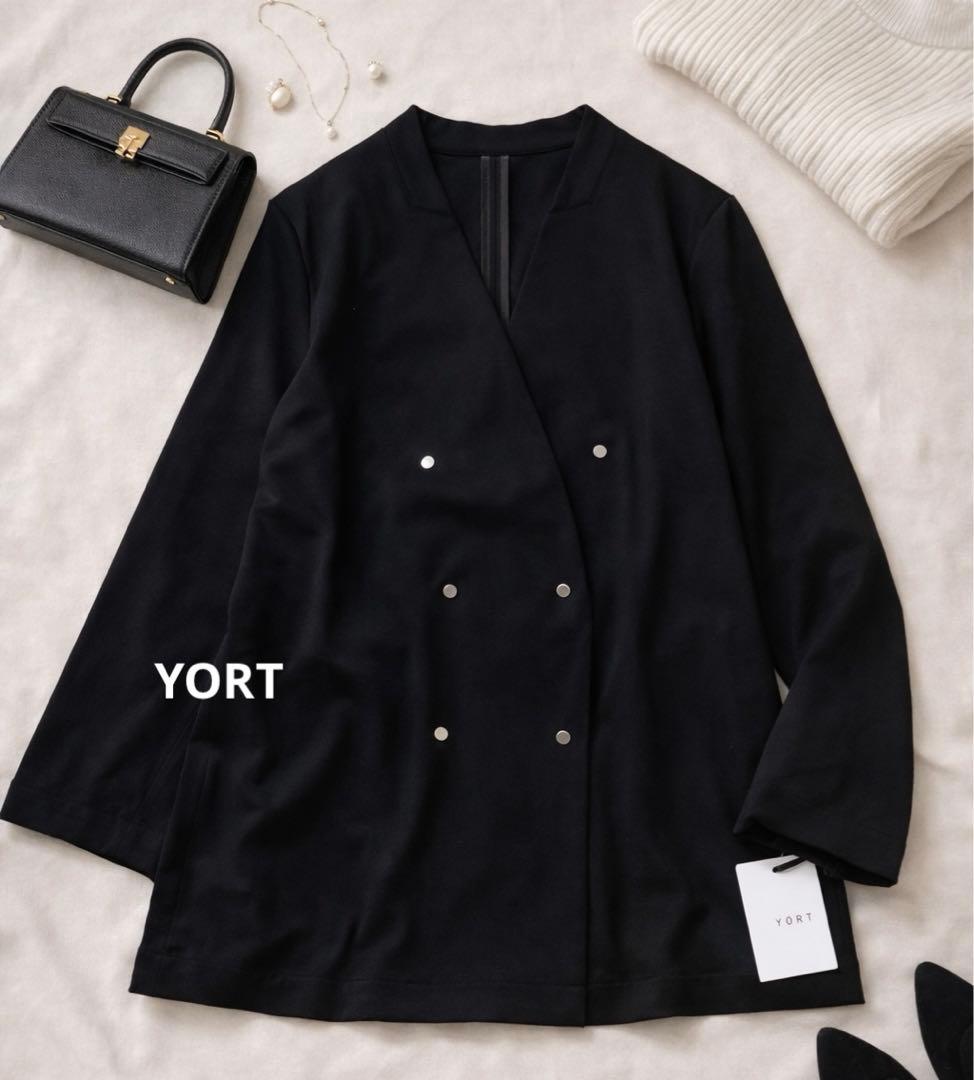定価2.2万✨新品✨YORT ヤマダヤ ストレッチ ノーカラージャケット 日本製