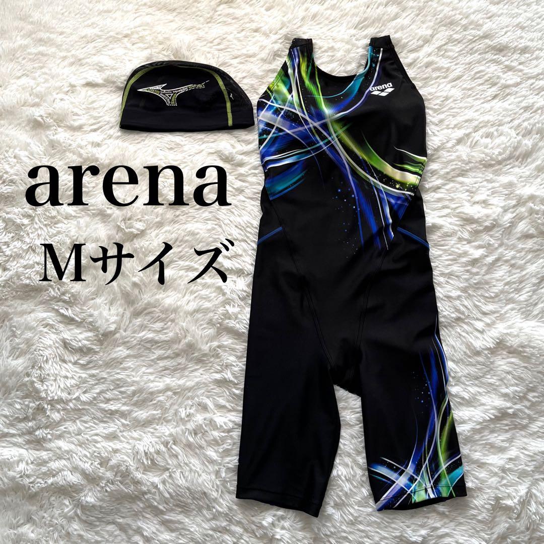【新品】arena アリーナ フィットネス水着 Mサイズ（スイムキャップ付）