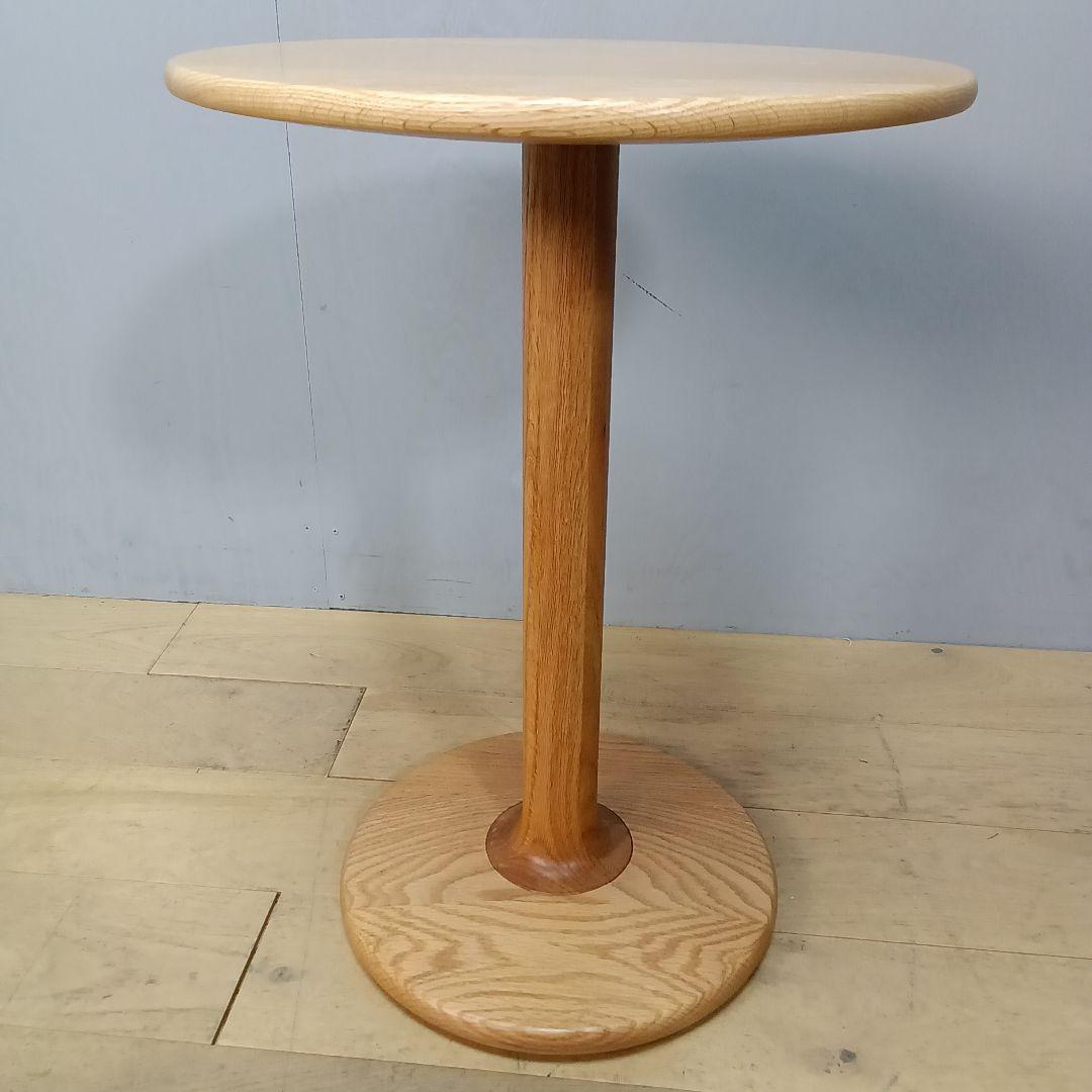 タイオウ サイドテーブル　木製 丸型 W38D38H53 ③